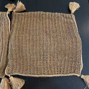 Set of 2 Jute Pillow Covers 17x17 by Bandhini M. Polo & Co. India